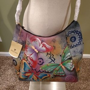 New with Anuschka Tags - Butterfly Crossbody Purse
